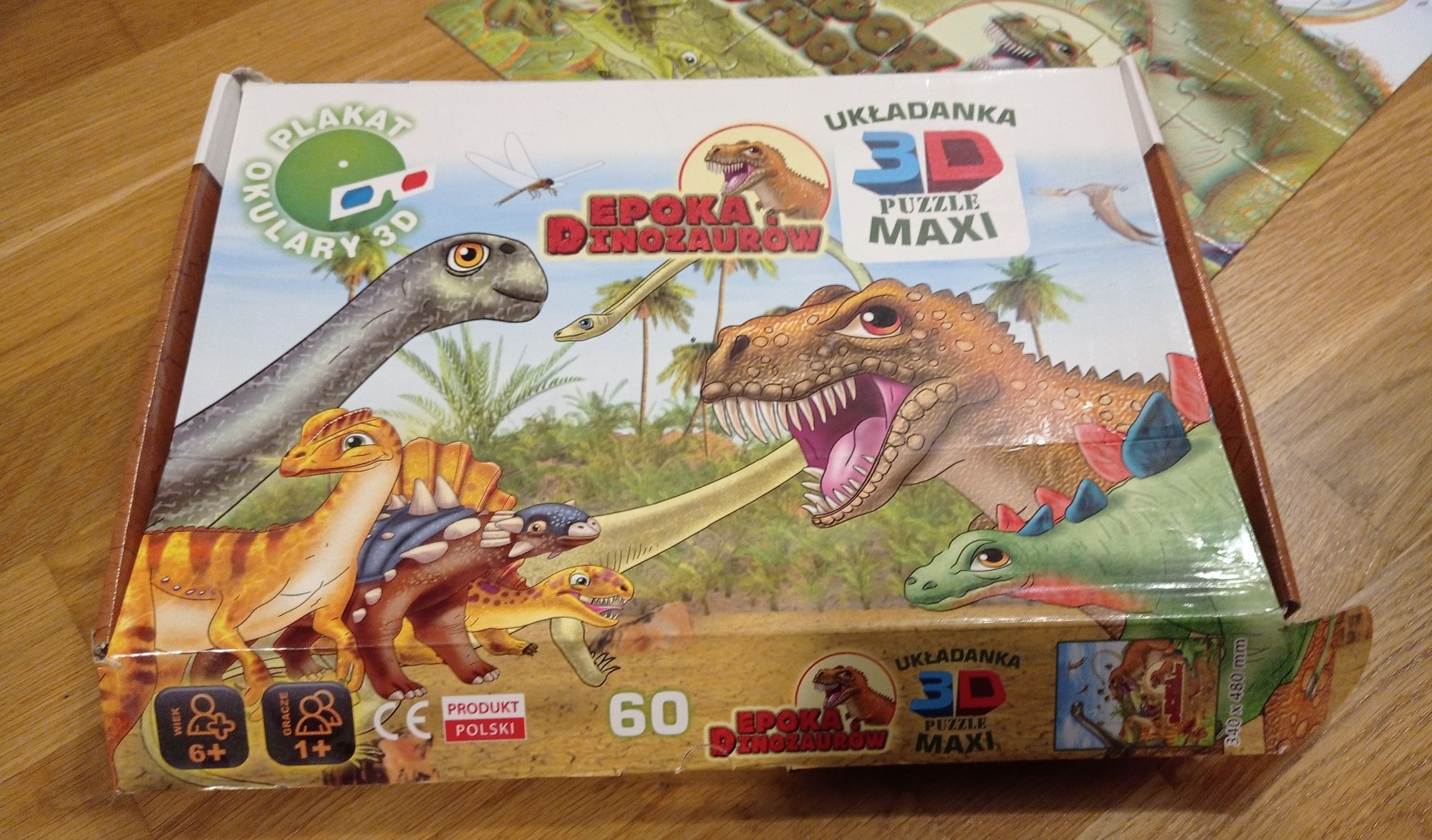 Zebra Epoka dinozaurów puzzle, układanka 3d