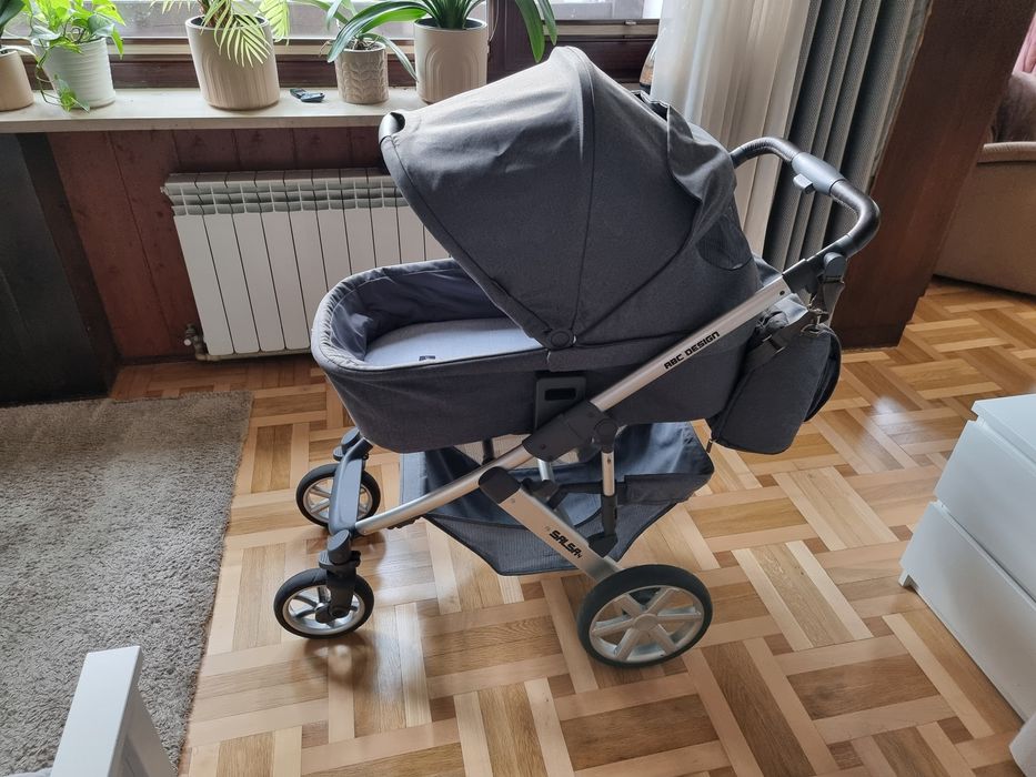 Wózek ABC salsa 4 (gondola, spacerówka i adaptery) + akcesoria