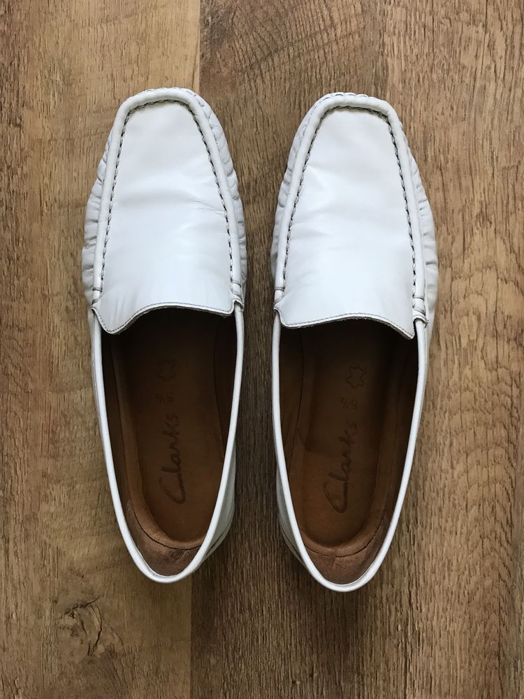 Лоферы, слипоны, оригинал Clarks, кожа
