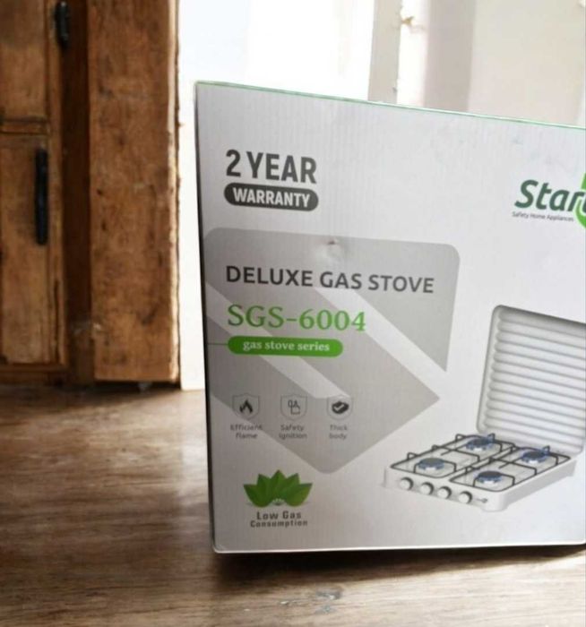 Настільна газова плита з подвійним контуром 4 конфорки Starlux