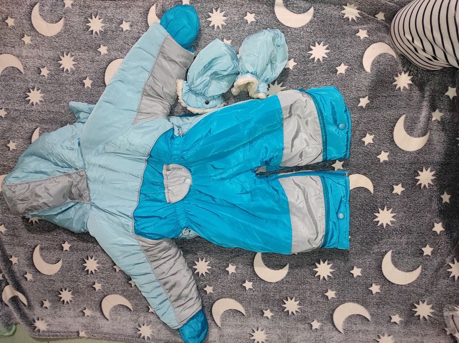 Зимовий комбінезон. Конверт на хлопчика від 0до 1,5 року