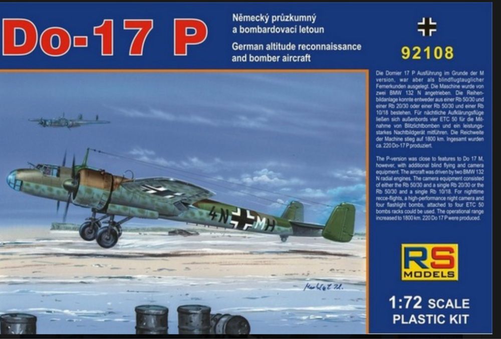 RS MODELS 92108 samolot DO 17 P