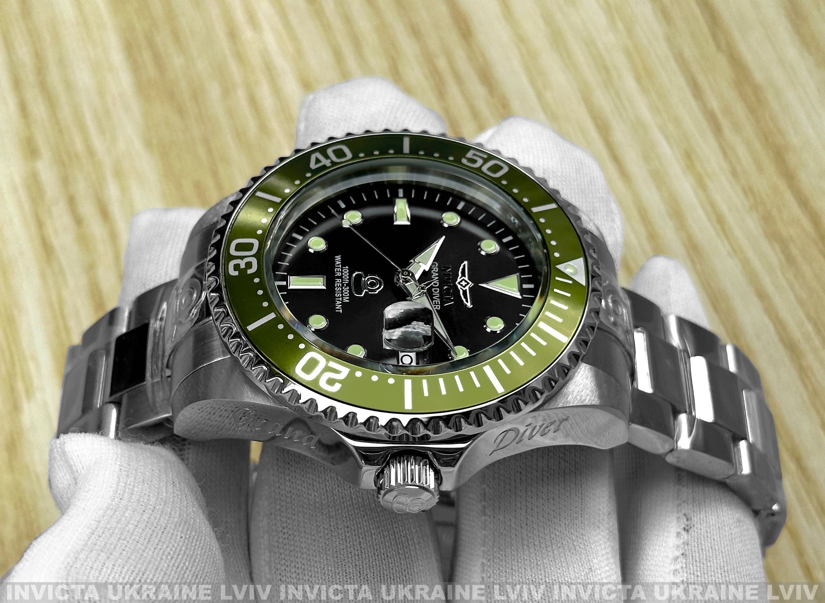 Часы Invicta 27612 Grand Diver Automatic Green Black 47 мм. 300 MT.