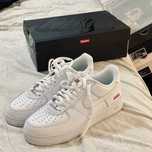 AF1\Powietrze*airDamskieNikeForce1SupremeWhite UnisexTrampki Rozm.45