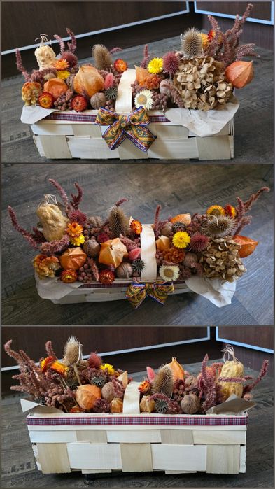 Смачні овочеві букети Осіння композиція з сухоквітів