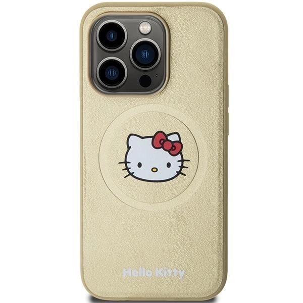 Etui Hello Kitty Leather Kitty Head Magsafe Na Iphone 14 Pro - Złote