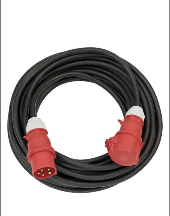 Новий силовий кабель Brennenstuhl вилка та розетка CEE 32А 400В 10 м