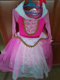Sukienka strój przebranie Aurora Różyczka Barbie