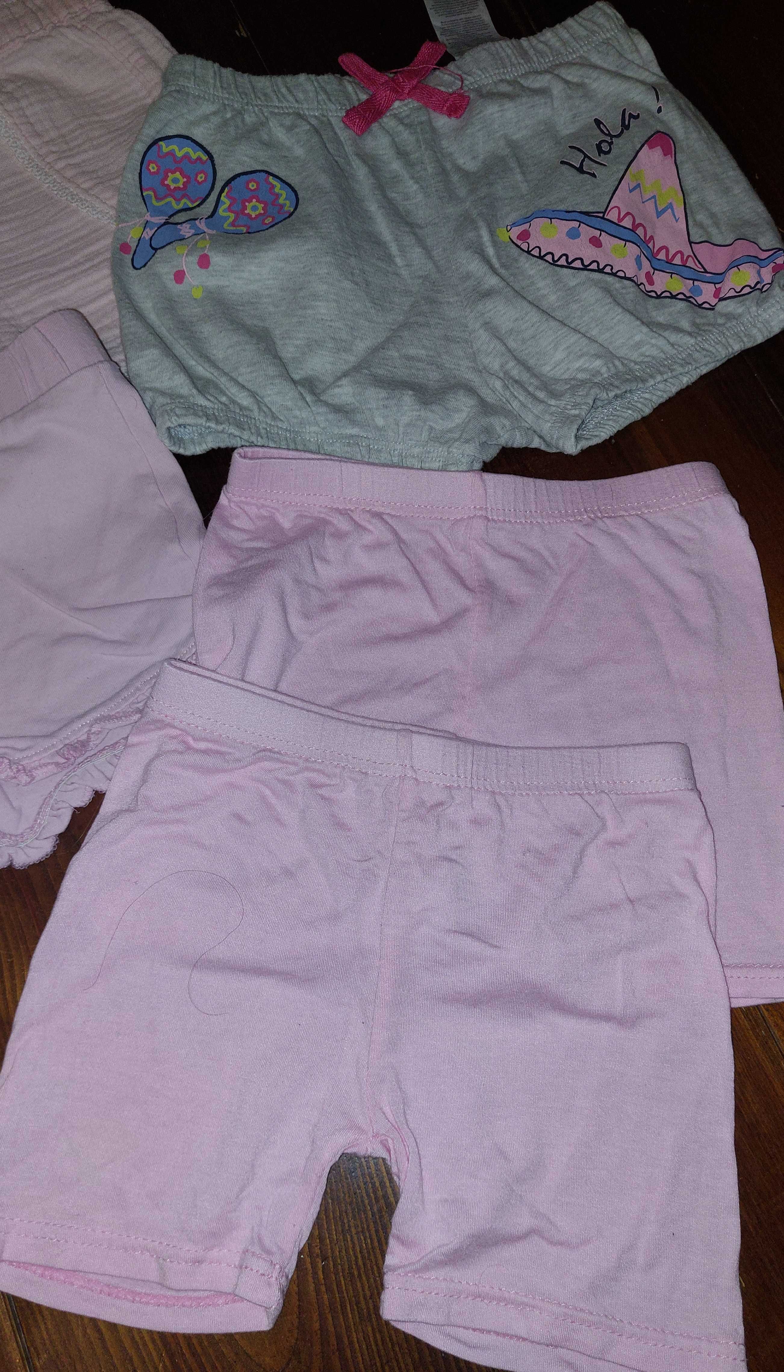 H&M/George/Sinsay, Szorty dziewczęce, mix kolorów, 8-pak, rozmiar 92