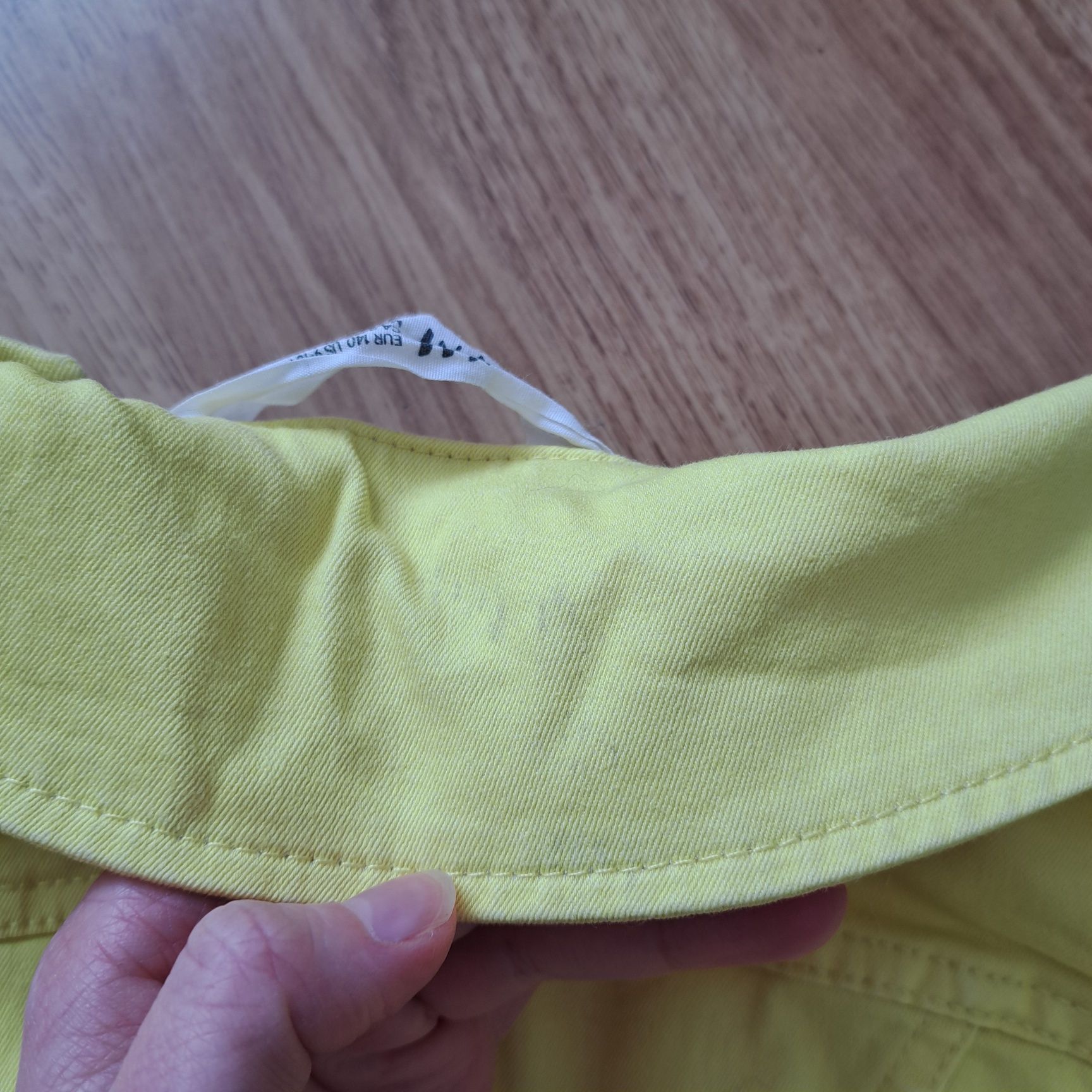 Śliczna dziewczęca żółta katana, kurtka jeansowa, H&M, rozmiar 140
