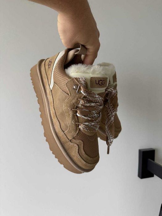 Угги UGG Lowmel Sneaker Beige / Уггі Ловмель Снекер бежеві замшеві