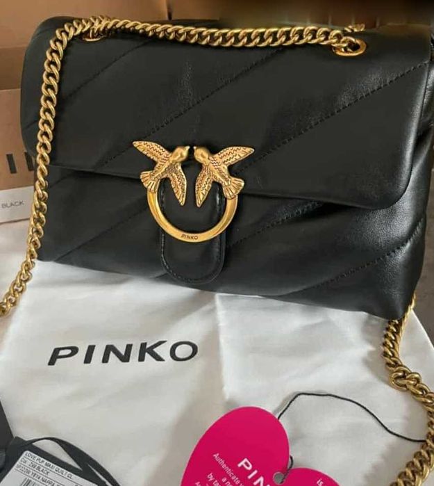 Pinko Love Puff Maxi Quilt Sheep Nappa Black