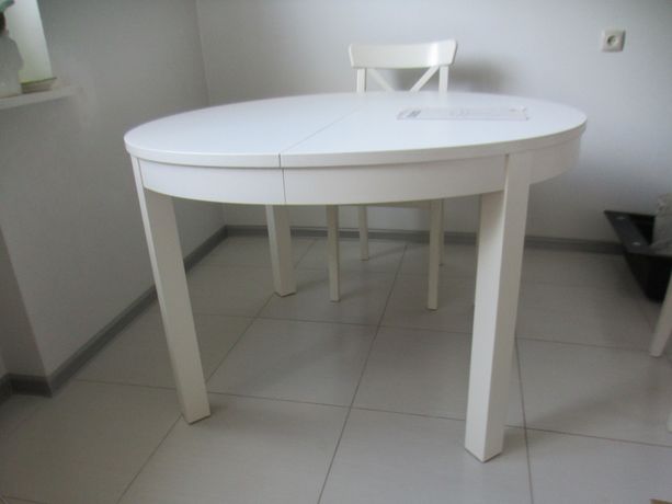 Bjursta stół Ikea biały okrągły