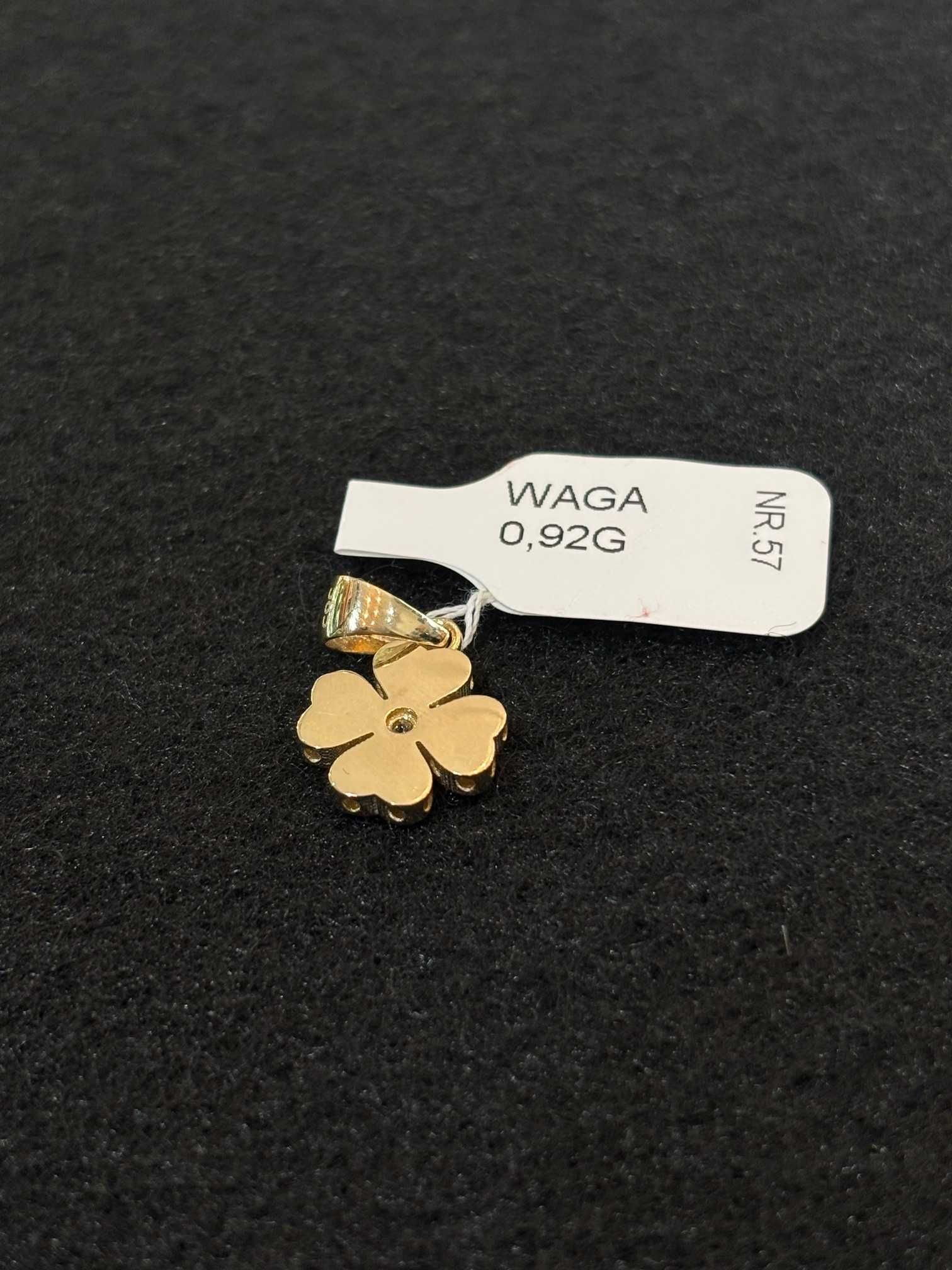 Piękna Nowa złota zawieszka P. 585 W. 0,92G NR 57 Best Mobile KRZY