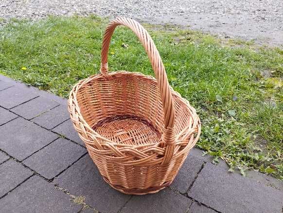 Kosz wiklinowy na zakupy grzyby koszyk prezentowy piknikowy