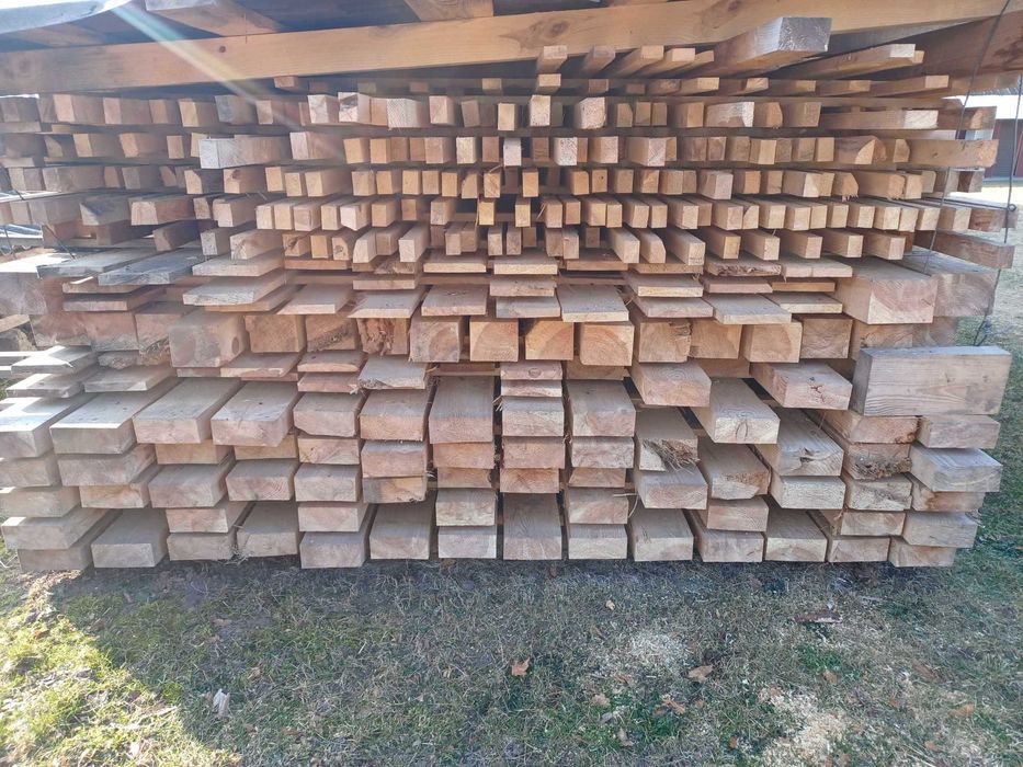 Więźba dachowa krokwie kantówki łaty