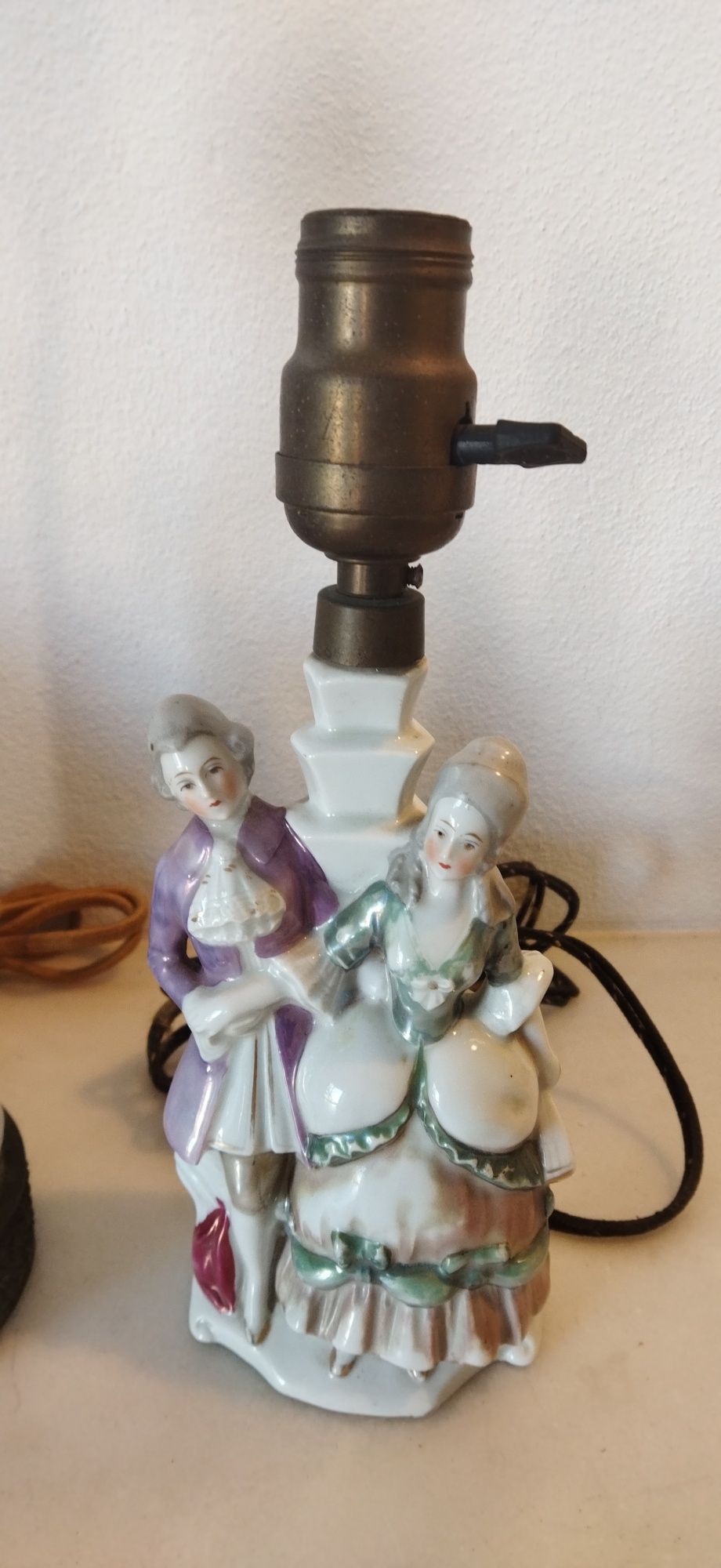 Abajur lâmpada Vitoriano Porcelana