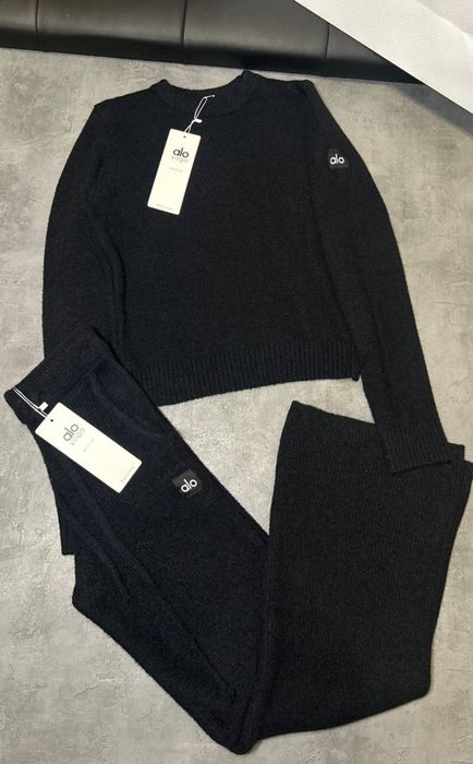 Костюм теплий шерсть Alo Yoga преміум якість вʼязаний