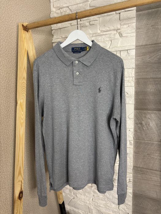 Чоловічий оригінальний лонгслів поло Polo Ralph Lauren slim fit L