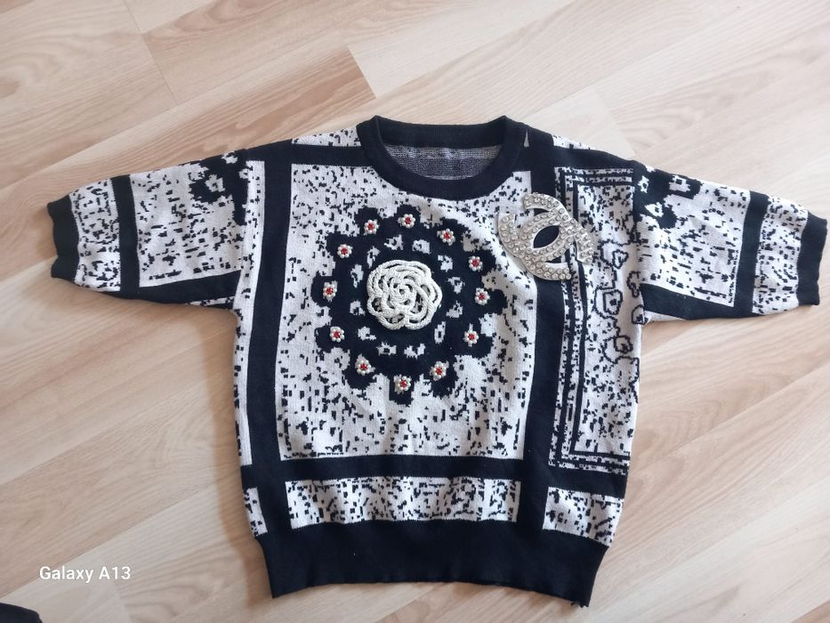 Chanel sweterek damski S cyrkonie