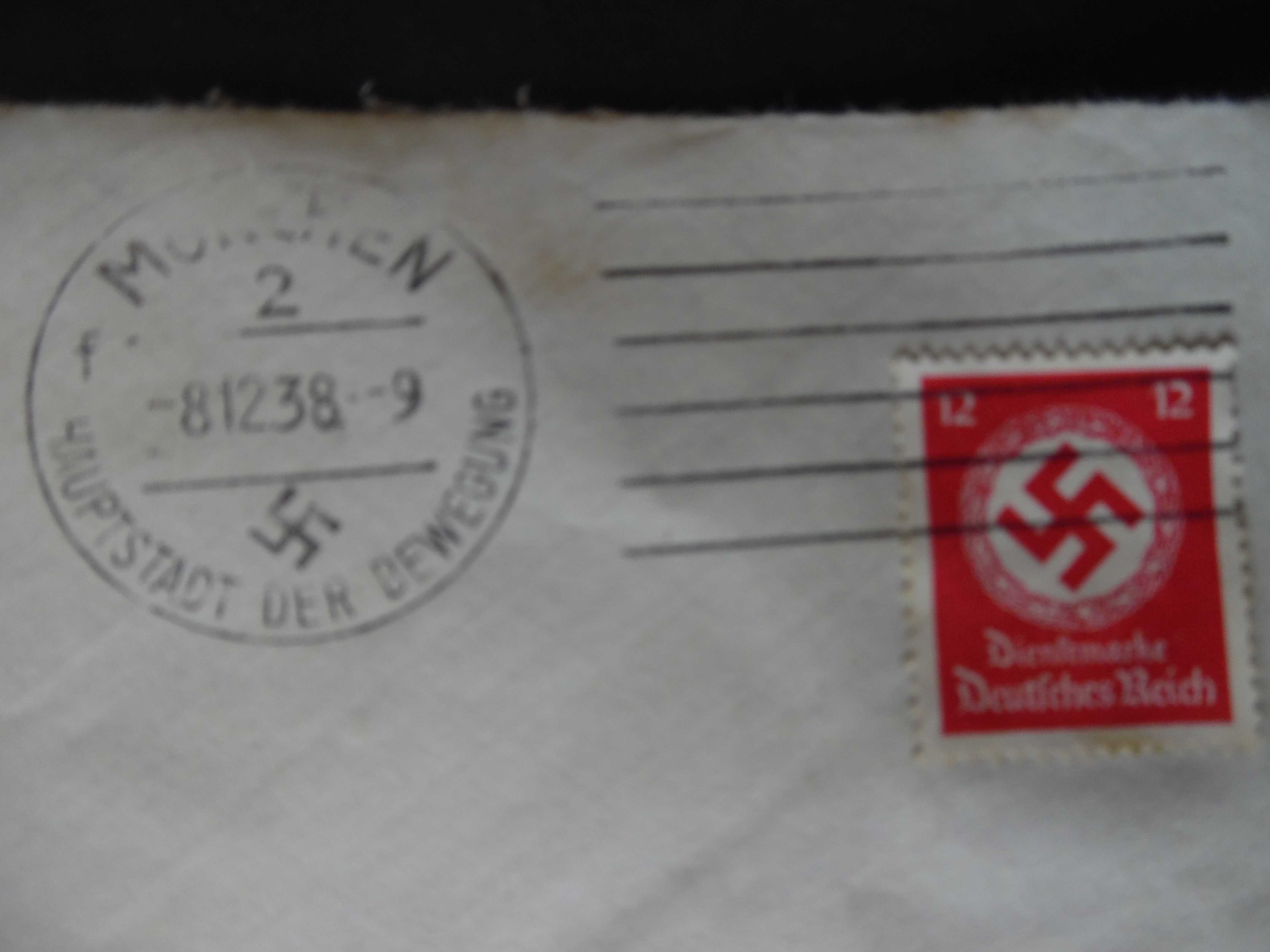 Selos Alemanha Nazi 1933/1945-Inteiro Postal suástica Duplo Carimbo