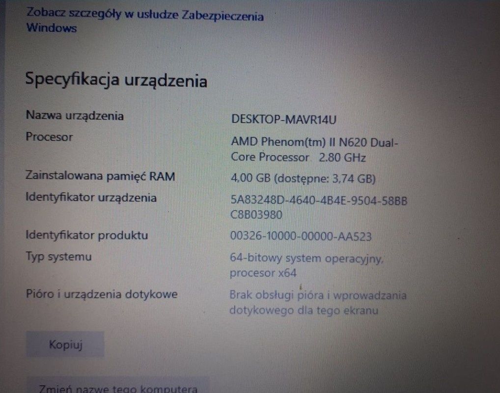 Laptop hp 6555b win10