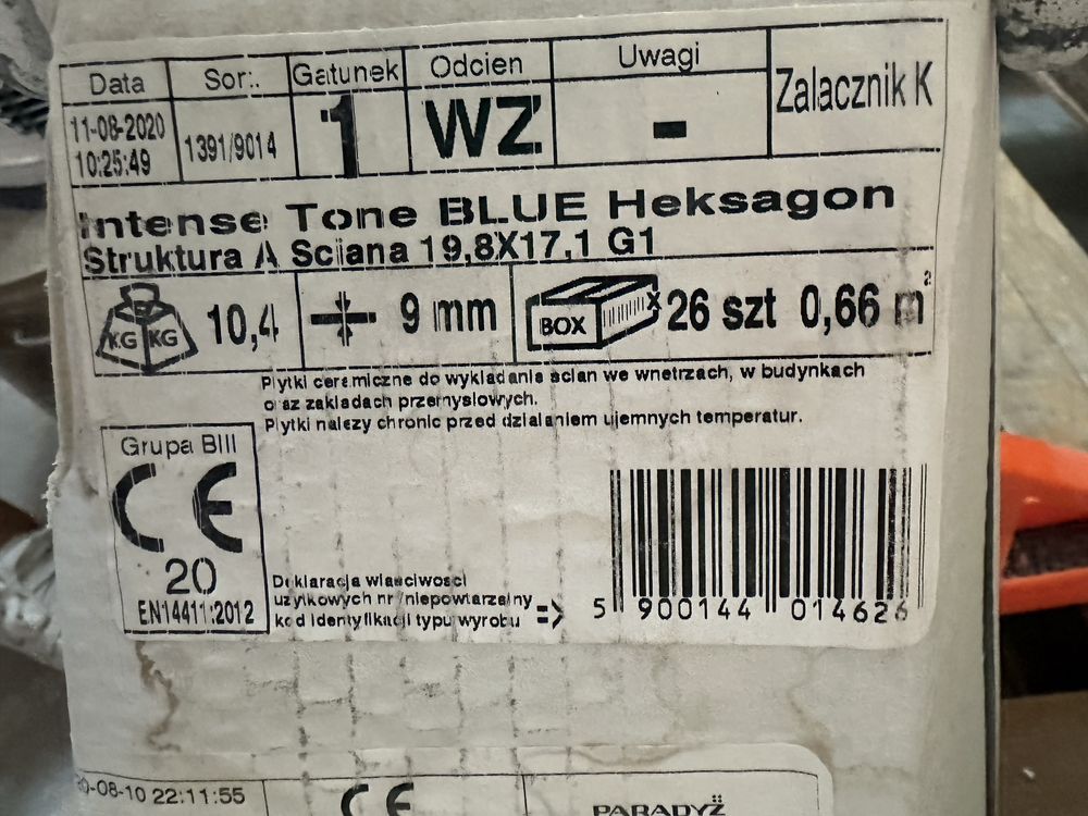 Płytka Ścienna Intense Tone Blue heksagon