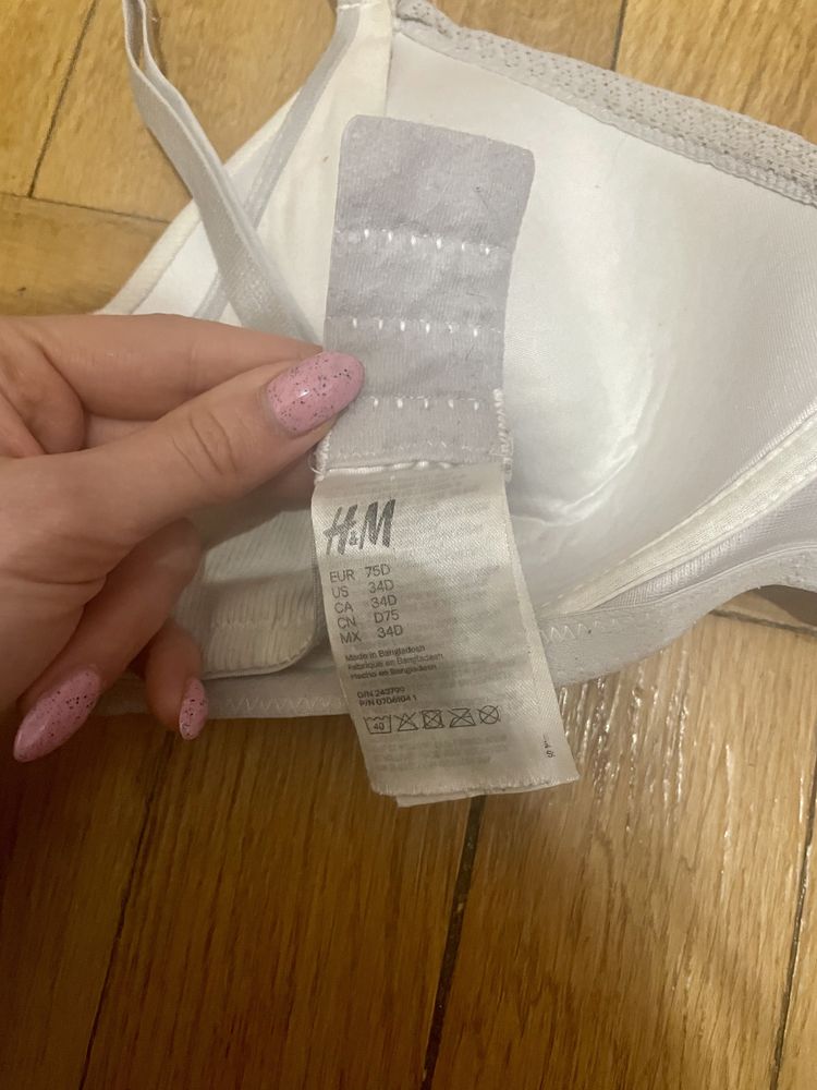 Biustonosz do karmienia odpinany H&M hm mama 75D biały stanik