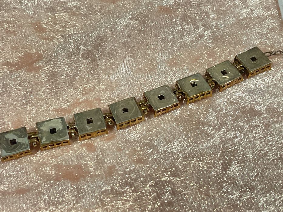 Pulseira prata com banho ouro t,28 cm .outros anúncio abaixo