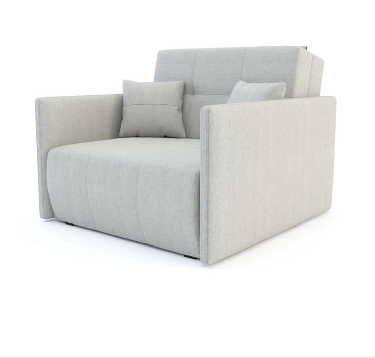 Jednoosobowa Sofa rozkladana łóżko amerykanka 93 cm szara LEO I