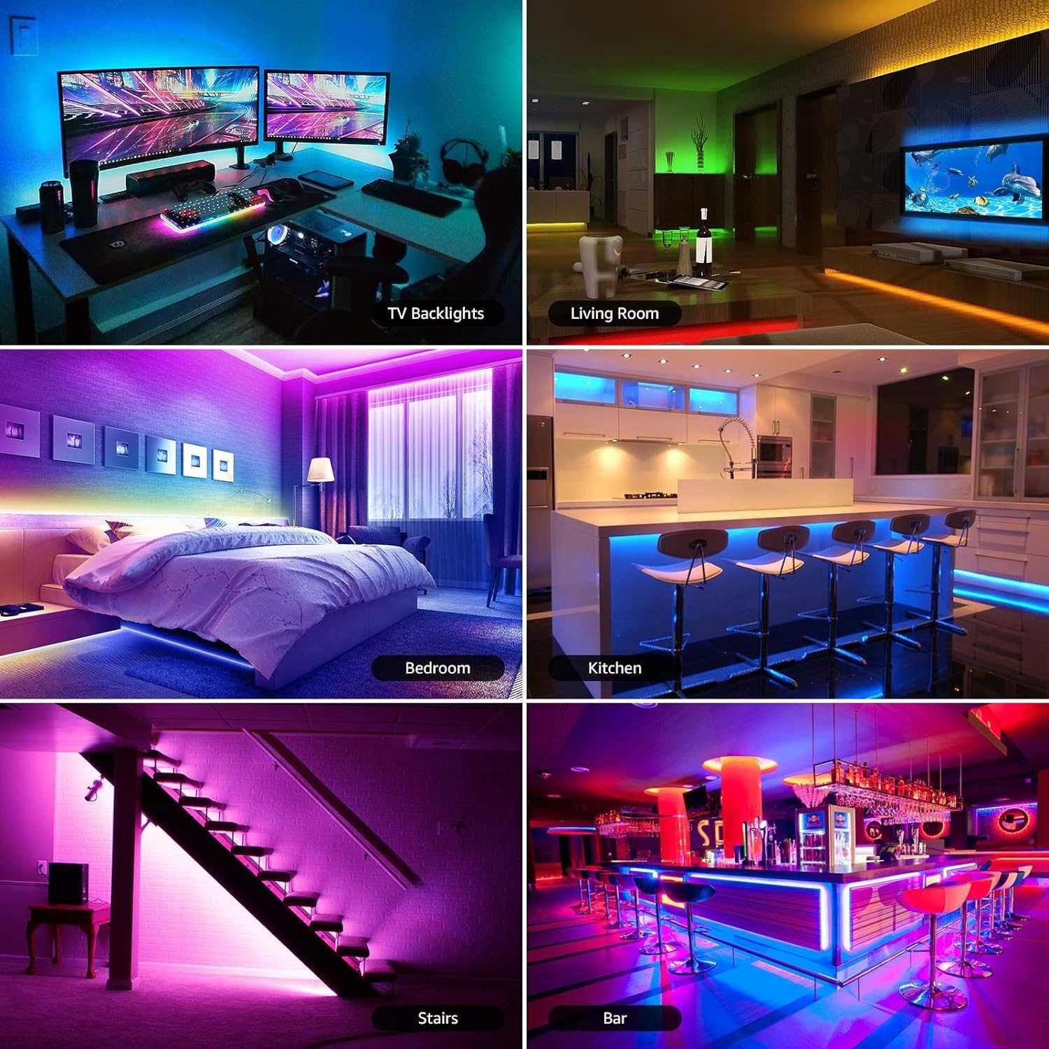 Taśma LED RGB Wielokolorowa 5m 12v 5050SMD SMART WIFI PILOT - LEPRO