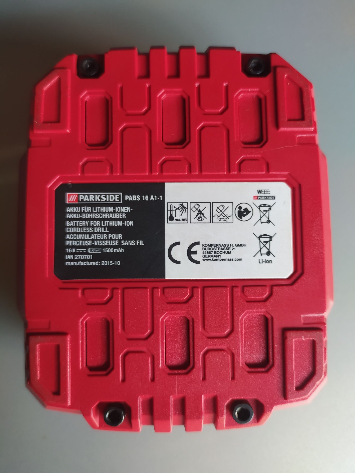 Parkside АКБ 16 volt вольт