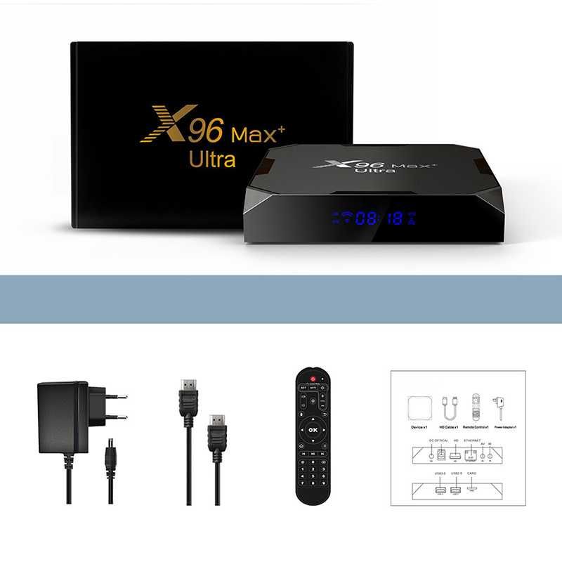 Смарт ТВ Приставка X96 Max Plus Ultra Max+ 4/32 Гб Smart TV Box