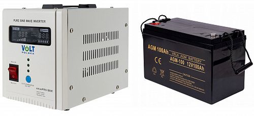 КОМПЛЕКТ ДБЖ Volt Polska Sinus PRO 500E 12V + Акк. 100