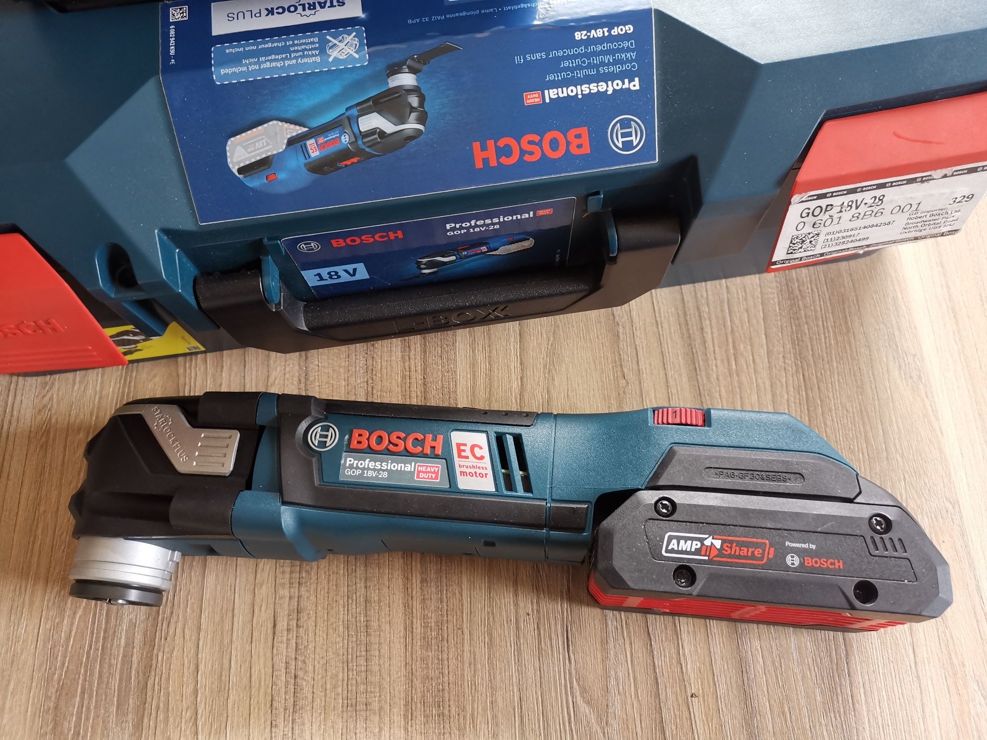Bosch GOP 18v narzędzie wielofunkcyjne 2x bateria procore, ładowarka