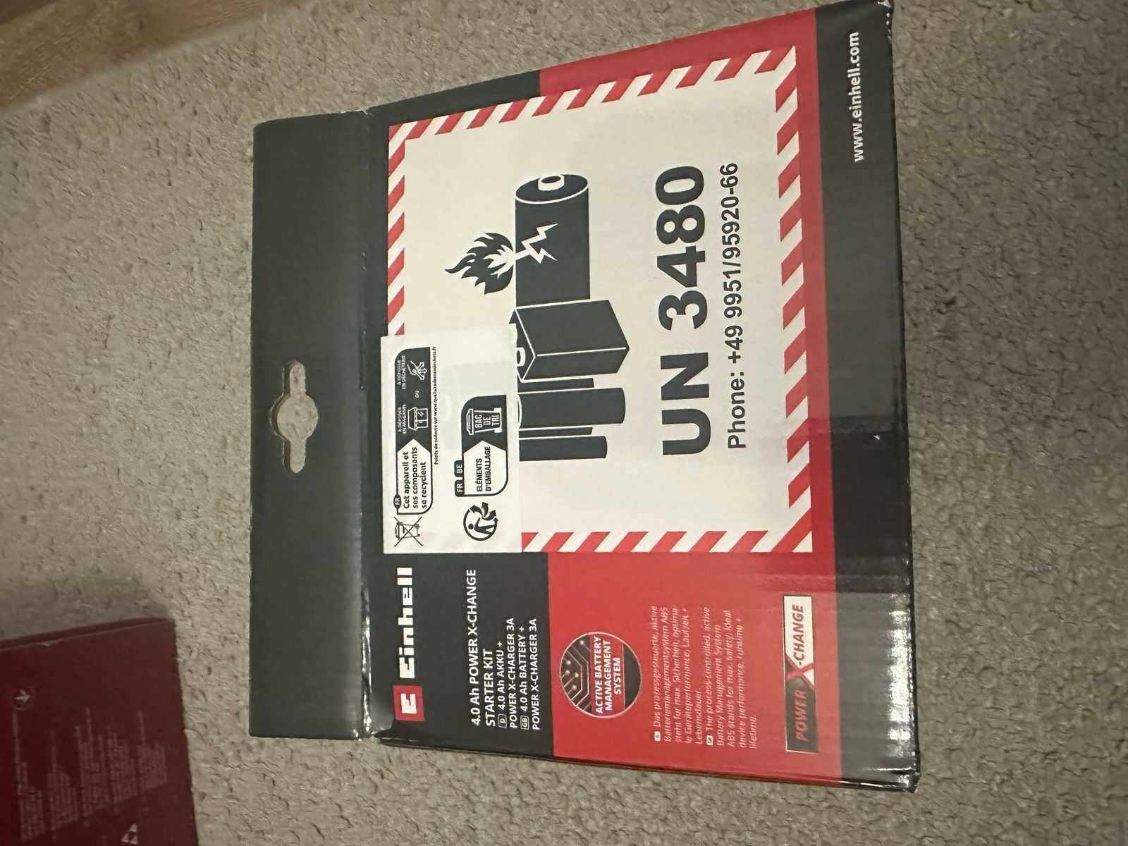 zestawEinhell TE-CN18 LiSolo,walizka  E-BOXZestaw akumulator 18V4,0 Ah
