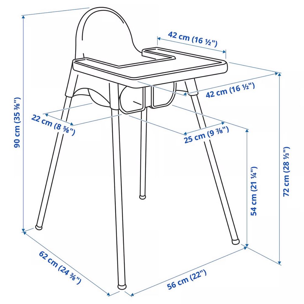 Krzesełko do karmienia IKEA Antilop z podnóżkiem