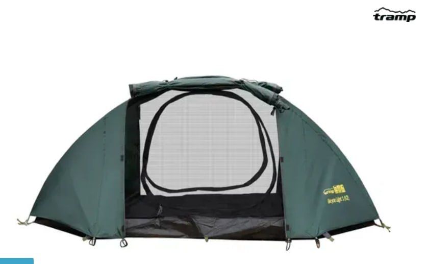Одноместная двухслойная легкая туристическая палатка с двумя входами