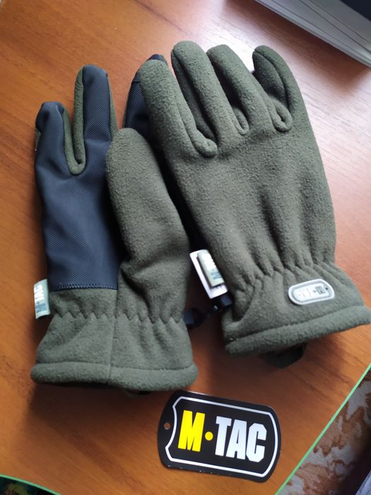 зимові перчатки фліс олива m-tac