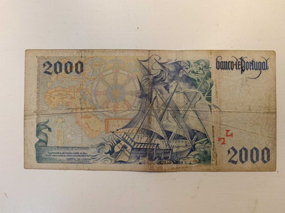 Nota 2000 escudos Bartolomeu Dias 1995
