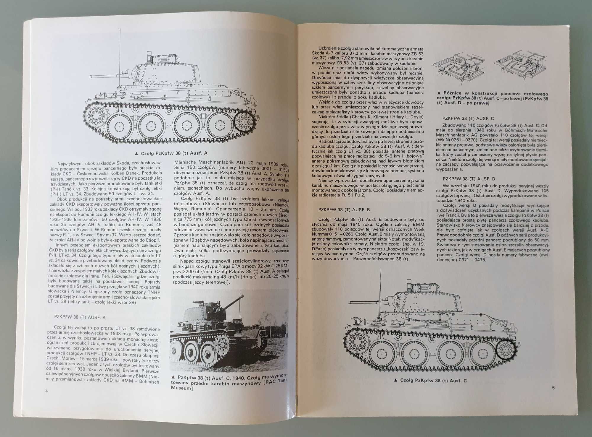 Militaria, monografia nr 8 - PzKpfw 38(t) LT vz 38, Ledwoch