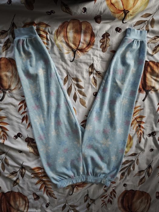 Polarowa ciepła piżama długi rękaw i nogawki Kraina lodu Frozen Elza