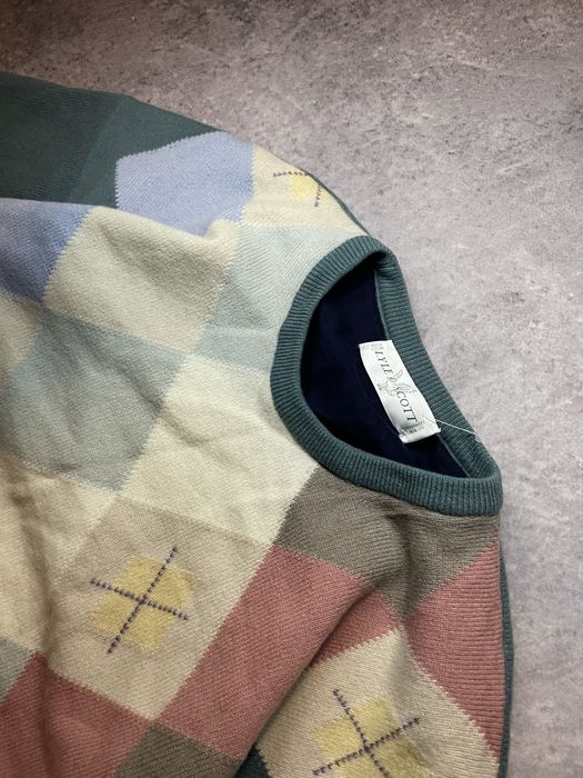 Винтажный свитер lyle Schott M-L с патчем