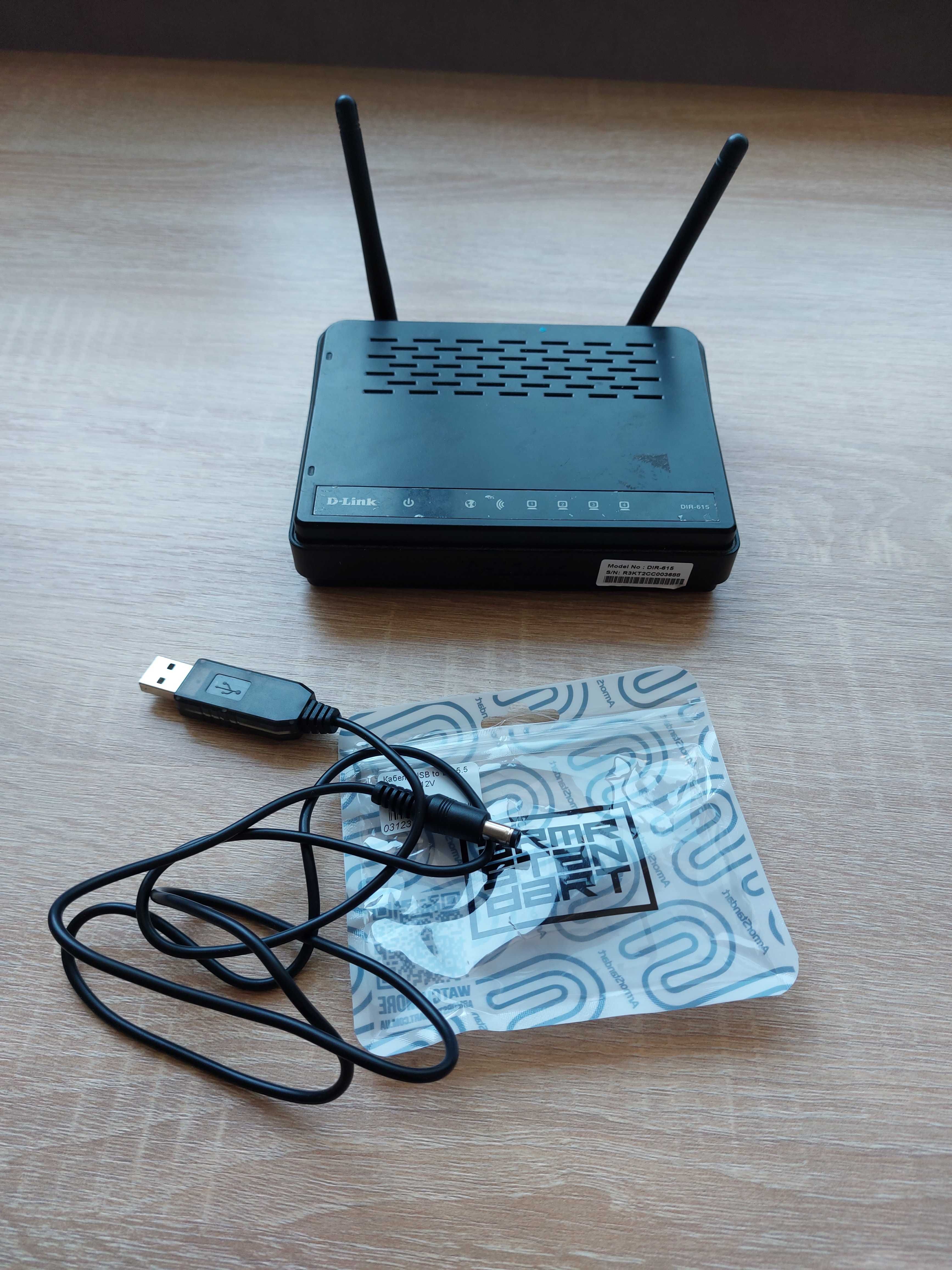 Pоутер D-link + DC кабель до роутера