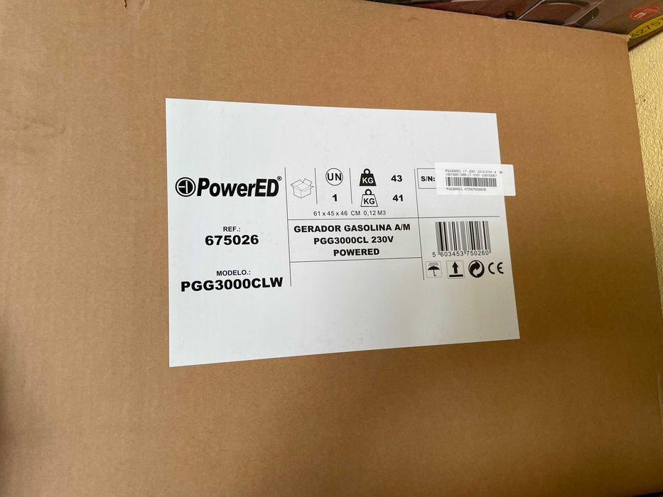 Gerador a Gasolina PowerED PGG3000CLW – 2,3 kW