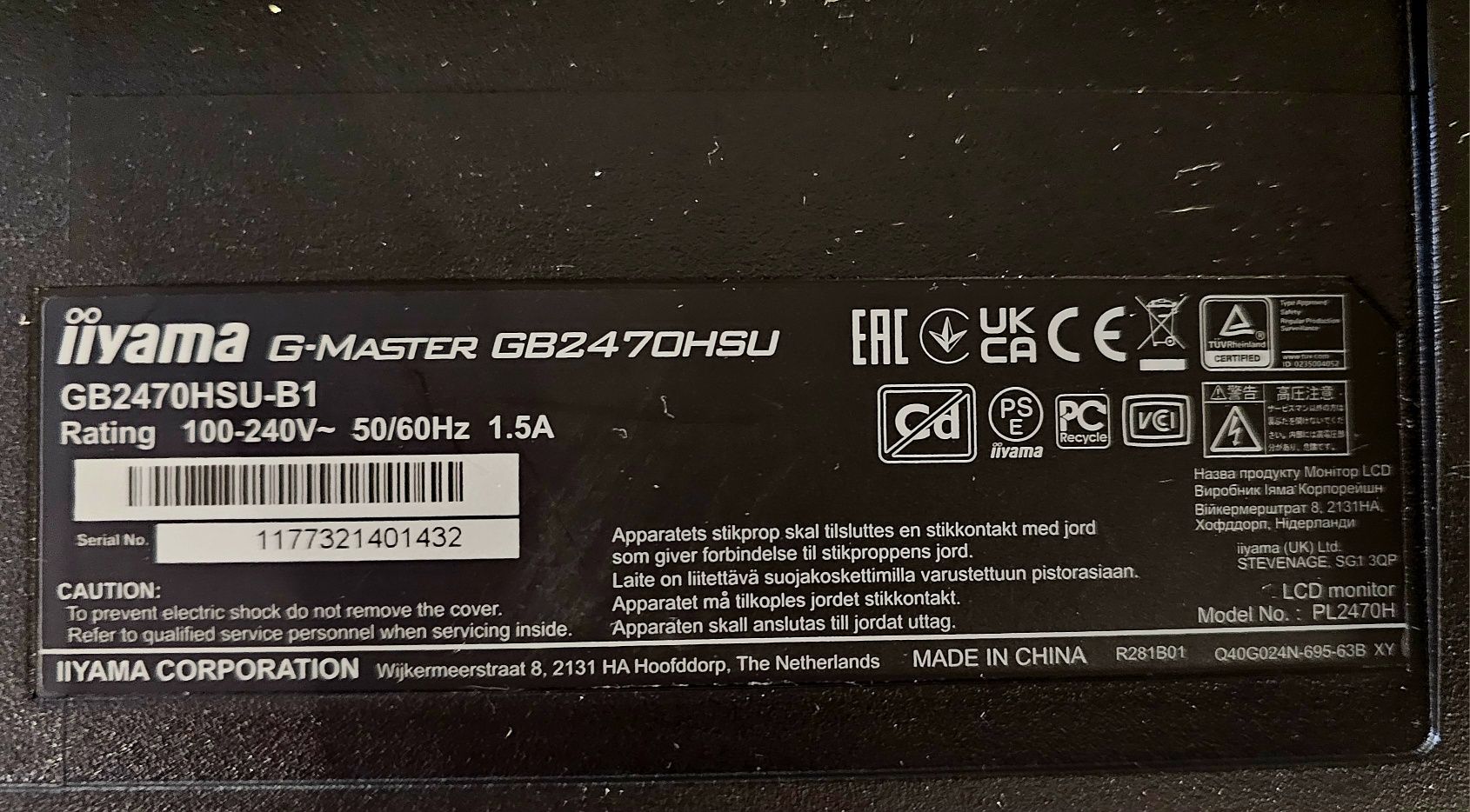 Monitor Iiyama G-Master GB2470hsu-B1