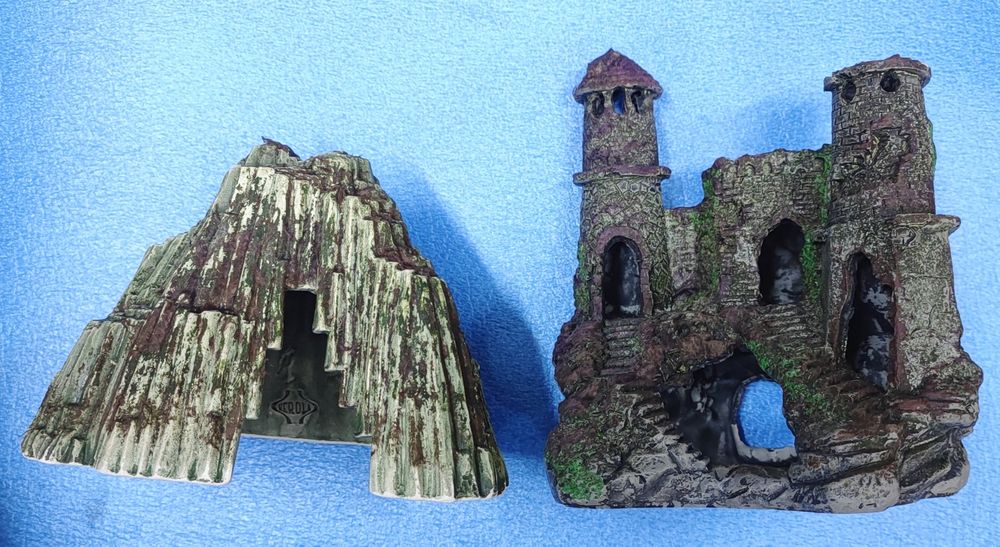 Zamek + jaskinia/grota do akwarium, ozdoby/wyposażenie