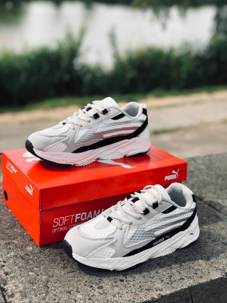 Кроссовки мужские летние Puma Trinomic серые кроссовки Пума триномик