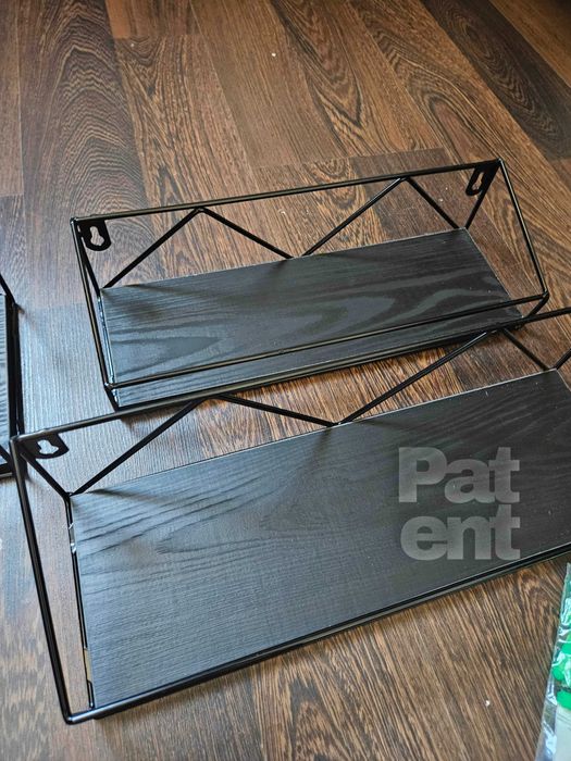 Loftowe kwietnik dekoracja ścienna półki 5 sztuk czarna