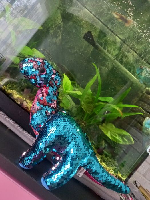 Динозавр в пайетках игрушка новая